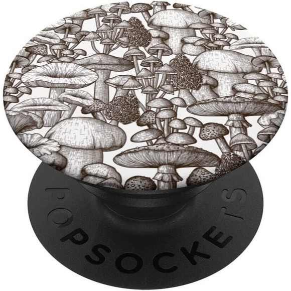 Retro Trendy Mushroom Flower Hippie 60s 70s Aesthetic Decor PopSockets PopGrip - Picture 1 of 3